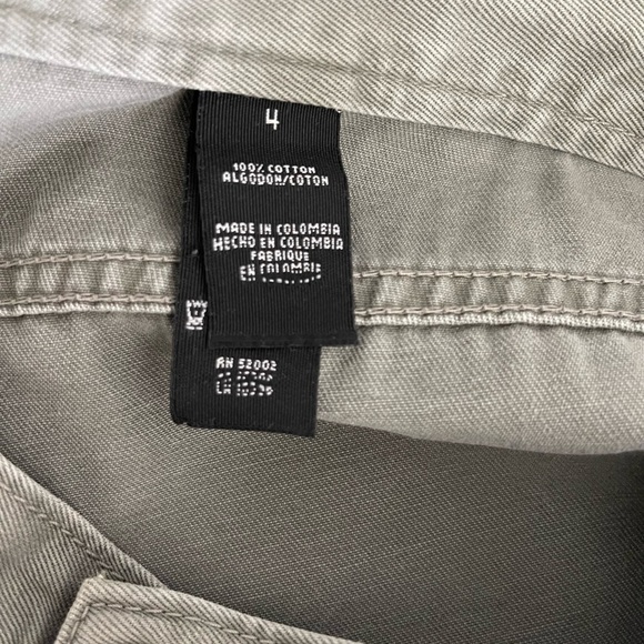 DKNY JEANS Women’s Khaki Cotton Zip Fly Drawstring Pants-Size 4 - Picture 4 of 9